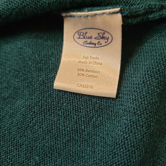 Blue Sky Clothing Co. Deep Teal Button Cardigan – Ocean Drift Softness - Picture 5 of 5